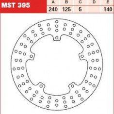 Disc frână fix spate, 240/125x5mm 5x140mm, diametru gaură de centrare 6,5mm, spacing 0 compatibil: APRILIA SR 125/125 (Max 4T)/125 (Sup.Hexagon)/125IE