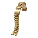 Cumpara ieftin Bratara de ceas Aurie cu capete drepte si capete curbate 20mm 4PVD59, Time Veranda