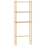 HOMCOM Raft pentru toaletă 3 niveluri, raft de baie economisitor de spațiu lemn natural 69 x 25,5 x 181 cm | Aosom Romania