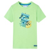 Tricou pentru copii, verde neon, 140 GartenMobel Dekor, vidaXL