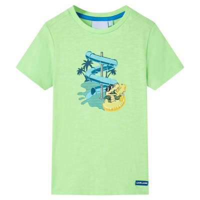 Tricou pentru copii, verde neon, 140 GartenMobel Dekor foto