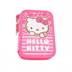 Penar neechipat 2 fermoare Pigna Hello Kitty roz dungi HKPE1702-1 foto