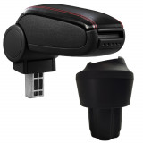 Cotieră pentru VW Up! (08.2011-) negru piele ecologica cu cusatura rosie ()