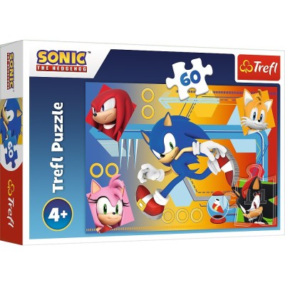 PUZZLE TREFL 60 SONIC IN ACTIUNE foto