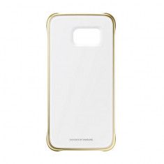 Husa Samsung EF-QG920BFEGWW transparent + auriu pentru Samsung Galaxy S6 (SM-G920)