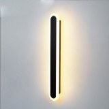 Aplica LED Liniara 80cm Negru, 3 Lumini, 3 Functii: Calda, Neutra, Rece, Design Modern, Consum Redus