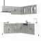Set dulapuri de bucătărie 11 piese &bdquo;Kalmar&rdquo; gri beton Lemn