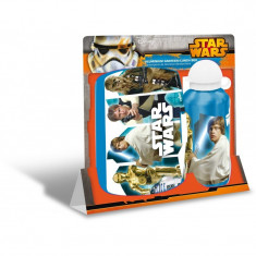 Set recipient apa Al 500ml si cutie pranz Star Wars bleu