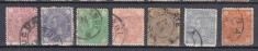 1890/91 LP 47 CAROL I CIFRA IN 4 COLTURI FARA FILIGRAN SERIE STAMPILATA