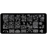 Cumpara ieftin Matrita Metalica Stampila Unghii LUXORISE, Nature Grace, LUXORISE Nail Art