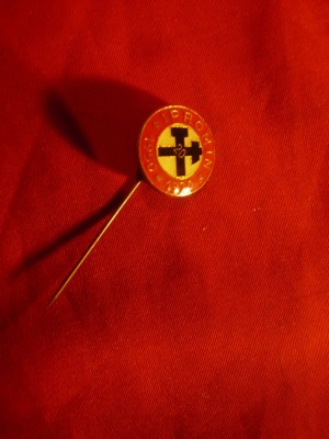 Insigna 20 Ani IPROMIN - 20 Ani 1970 - Minerit , metal si email ,d=1,5cm foto
