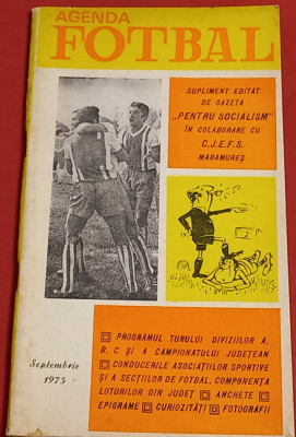 Agenda-program 1975 fotbal - editat de Gazeta&amp;quot;Pentru Socialism&amp;quot;CJEFS MARAMURES foto