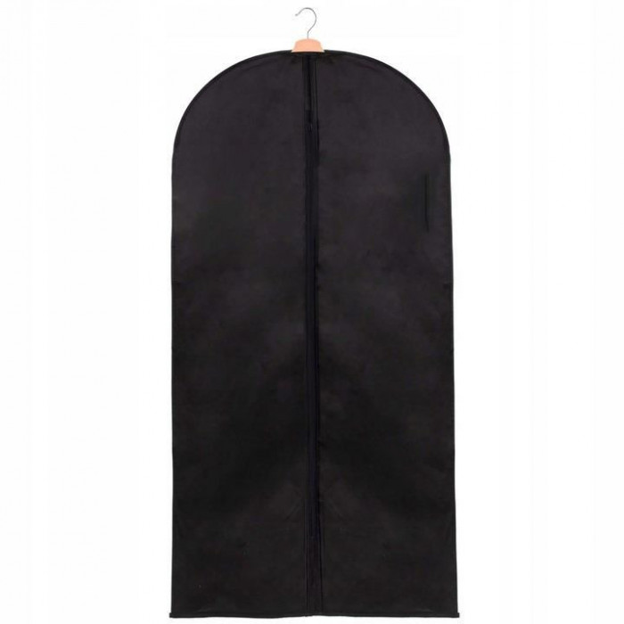 Husa pentru transport&nbsp;haine, pe umeras, negru, 60x150 cm, Springos