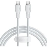 Cablu alimentare si date Baseus Pudding Series, Fast Charging Data Cable pt. smartphone, USB Type-C la USB Type-C 100W, 1.2m, alb