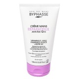 Cremă de m&acirc;ini Byphasse Reparatrice Anti-Age Q10, cu ulei de migdale, vitamina E și filtru UV, 150 ml