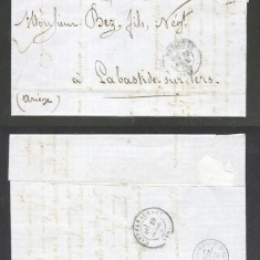 France 1870 Postal History Rare Cover + Content TOULOUSE DB.329