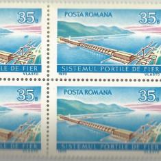 Romania, LP 735/1970, Sistemul hidroenergetic Portile de Fier, bloc de 4, MNH