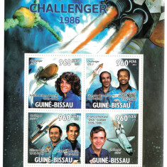 GUINEEA-BISSAU 2011-Cosmonautica,tragedia Challenger/set complet-colita+bloc MNH