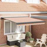 vidaXL Cortina Retractabilă Multicolour 350 x 250 cm Stofă și Metal 3330299