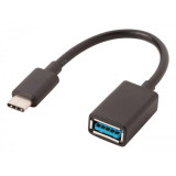 Adaptor cablu USB-C - USB 3.0 A mama, 0.15m, negru