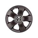 Set 4 Capace Roti 16 inchi (R16) Bis Negru, Compatibile Cu Renault