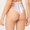 GS1128-2 Chilot tanga cu talie inalta model retro cu decupaje si strasuri