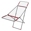 Uscător Rufe Metalic, 214x54x92 cm, Anticoroziune, Culoare Roșu, Lungime 18 m, Capace Anti-Alunecare, Oem