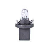 Set 10 becuri auto bord T5 B8.5D 12V 1.2W cu dulie plastic