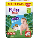 Scutece-chilotel Pufies Fashion&amp;amp;Nature, Marimea 5 Junior, 12-17 kg, 62 buc, Giant pack