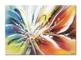 Cumpara ieftin Tablou abstract pictat manual, Explozie de culoare, 70x50cm ulei pe panza, gata de agatat pe perete