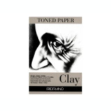Bloc desen Toned Paper Clay A3 120g 50 file fără spirală Fabriano