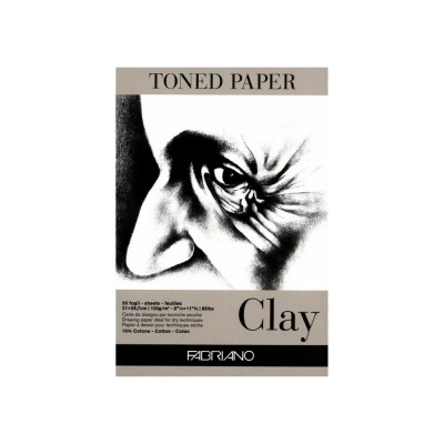 Bloc desen Toned Paper Clay A3 120g 50 file fără spirală Fabriano foto