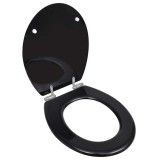 Gossi capac wc cu inchidere silentioasa negru mdf design simplu