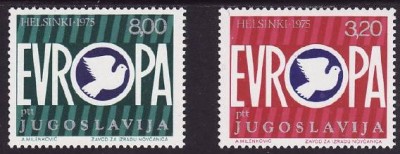 B1780 - Iugoslavia 1975 - Colaborarea 2v.neuzat,perfecta stare foto