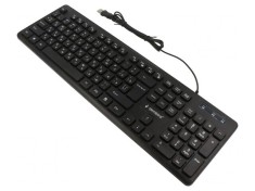 Tastatura USB Neagra RU Layout 1,4m foto