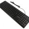 Tastatura USB Neagra RU Layout 1,4m