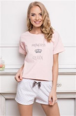 Pijamale scurte dama din bumbac Princess Queen foto