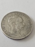 2 florini (2 Florin / Gulden) emisă &icirc;n 1872 &icirc;n timpul domniei &icirc;mpăratului Francisc Iosif I al Imperiului Austro-Ungar, argint
