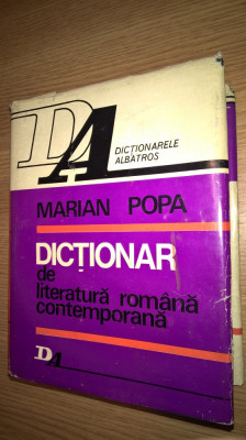Marian Popa - Dictionar de literatura romana contemporana (Albatros, 1971) foto