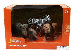 Set 4 figurine Hipopotam Elefantel Zebra si Leu foto