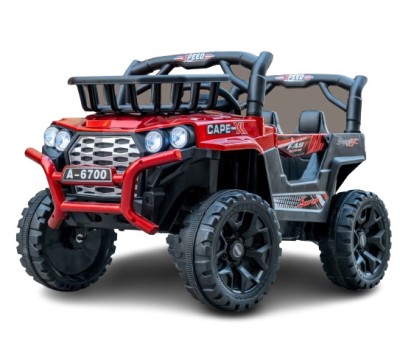 Masinuta electrica pentru copii intre 2 si 4 ani, 4x4, Kinderauto CAPE-X, 100W, 12V, scaun tapitat, rosie foto