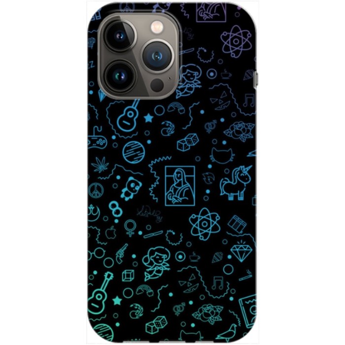 Husa compatibila cu Apple iPhone 12 Pro Max Neon Art, Silicon, TPU, Viceversa