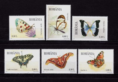 ✅RO 2011 LP 1896 &amp;quot; Fluturi &amp;quot; serie , MNH foto