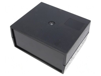Carcasă ABS neagră cu panou 120mm x 100mm x 56mm foto