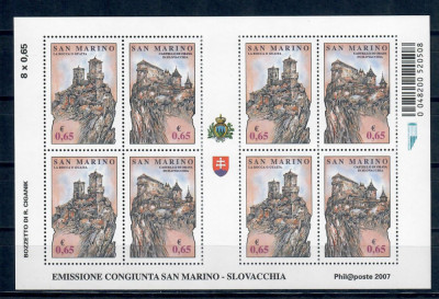 SAN MARINO 2007 CASTELE EMISIUNE COMUNA CU SLOVACIA foto