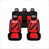 Set Huse Scaune Universale Nero Rosu Personalizate cu Kia