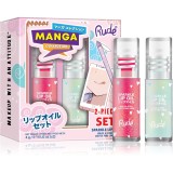 Rude Cosmetics Manga Collection set &icirc;ngrijire buze Watermelon And Mint Duo 2x2 g