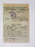 Rară! Rom&acirc;ni:Autorizație pentru accesul &icirc;n zona de frontieră 1952,produsul din imagini la cel mai mic preț
