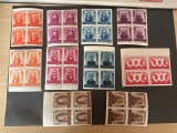 Romania 1943-Figuri ardelene-Serie de 10 timbre in bloc de patru MNH