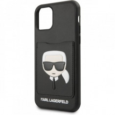 Husa de protectie, Karl Lagerfeld Card Slot, iPhone 11, Negru foto